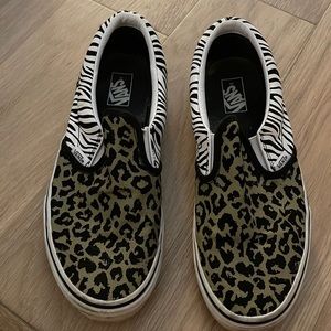 Vans. Leopard/zebra